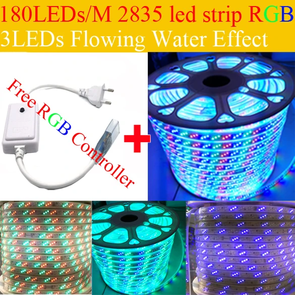 Волшебная RGB Светодиодная лента SMD2835 IP66 водонепроницаемая светодиодная 3