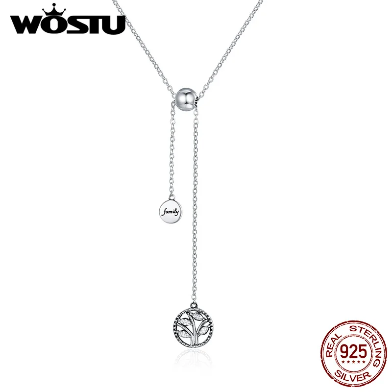Женское ожерелье из серебра 925 пробы с подвеской в виде семейного дерева|necklaces for