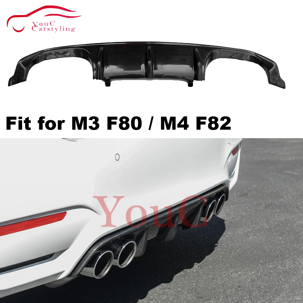 Задний диффузор M3 M4 из углеродного волокна бампер спойлер для BMW F80 Sedan F82 F83 Coupe
