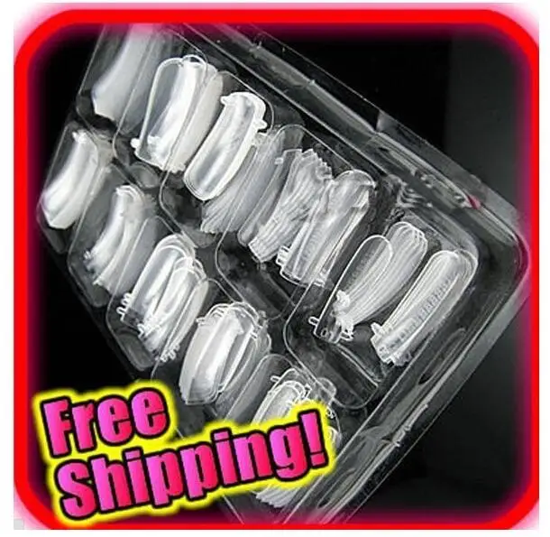 Новинка 100 шт Двойная система дизайна ногтей Форма Акриловые Ложные Советы Набор