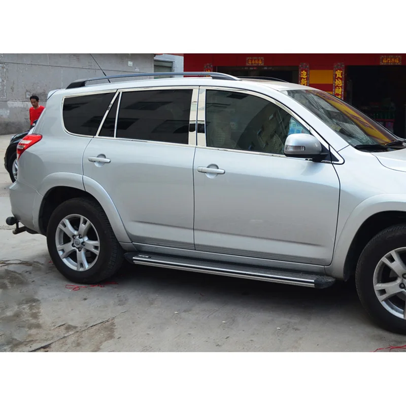 Lsrtw2017 304 нержавеющая сталь окна автомобиля планки для toyota rav4 2006 2007 2008 2009 2010 2011 2012