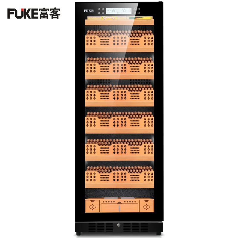 

FK-168C2 Cigar Cabinet Led Light Humidor Display Large Spanish Cedar Wood Luxury Cigar Cooler