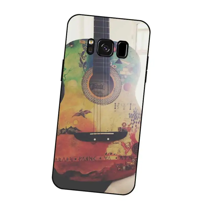 P076 гитары черный силиконовый чехол Обложка для samsung Galaxy S5 S6 S7 S8 S9 S10 5G S10E S11 S11E Lite Edge