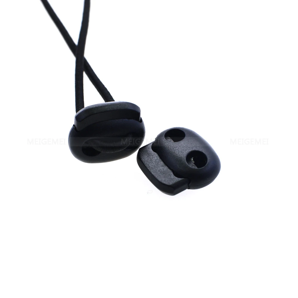 

1000pcs Cord Lock Bean Toggle Stopper Cord Clip Plastic Size:20mm*19mm*8mm Toggle Clip Backpack Accessories Black