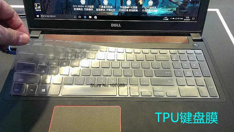 Ультратонкий защитный чехол для клавиатуры из ТПУ Dell Inspiron 15MR-3728L 15MR-1328L Ins 15MR-1528L