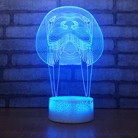 sale led gift 3d lamp creative product acrylic night 3d personality table lamps white base lovely 7 color change desk lamp