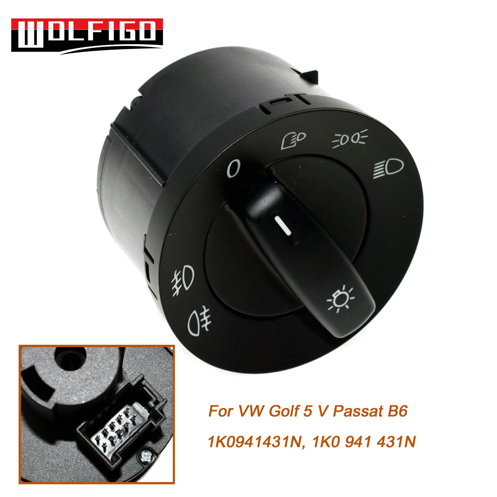 WOLFIGO Новый переключатель противотуманной фары для VW Caddy III Touran J etta Golf V VI 5 6 Passat B6 CC