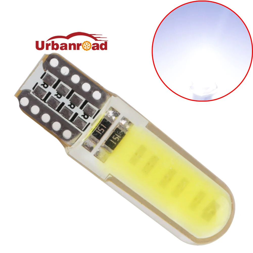 1 шт. t10 w5w Светодиодная лампа canbus 12v 5w Супер белый интерьер led cob светильник для
