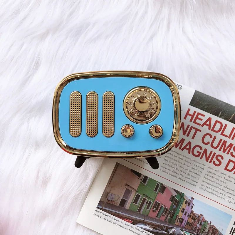 Портативная Bluetooth Колонка в стиле ретро миниатюрный Портативный беспроводной