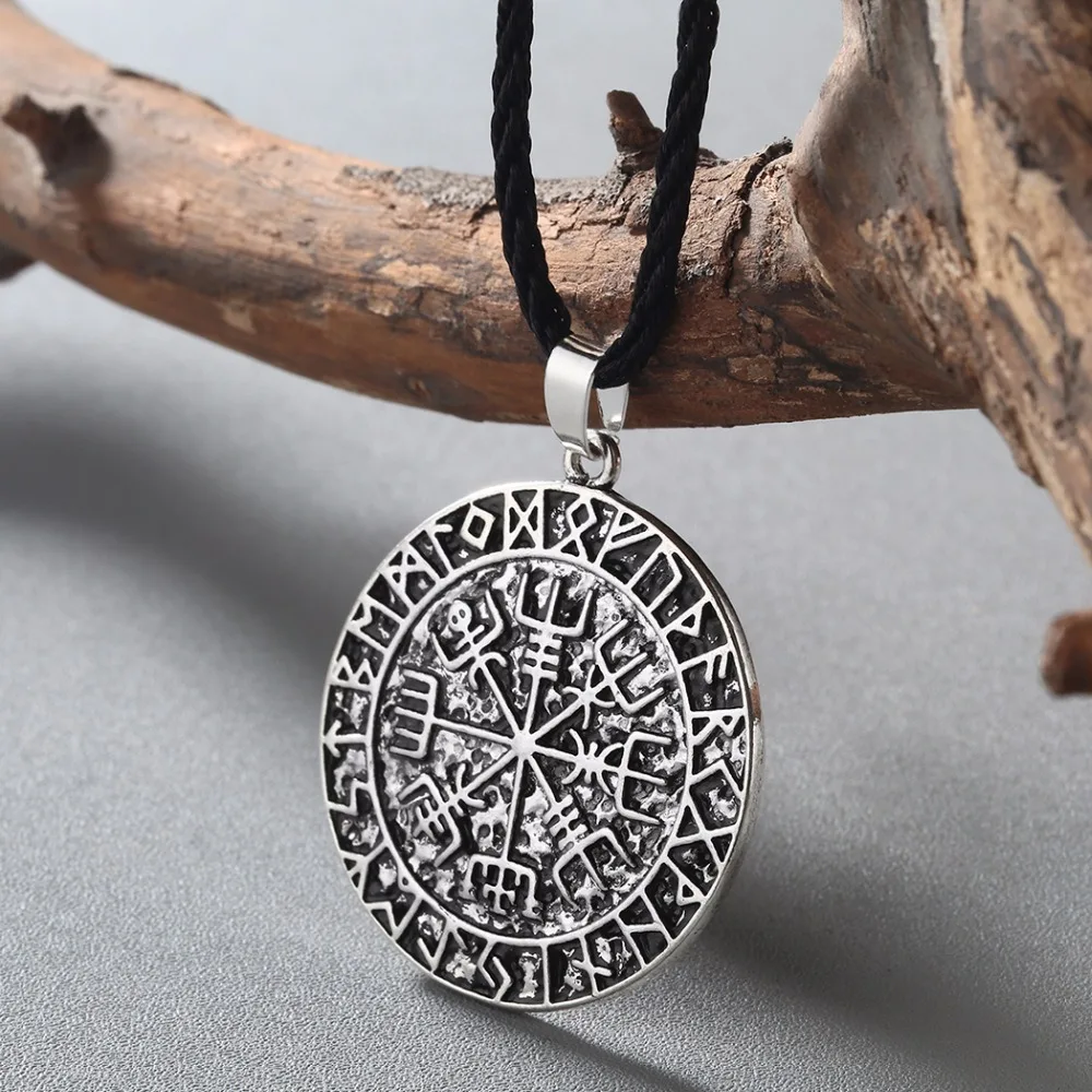 Chandler One Piece Vegvisir Necklace Norse Compass Pendant Runic Viking Torque Fashion Jewelry Man Mens Gift Drop Free Shipping | Украшения
