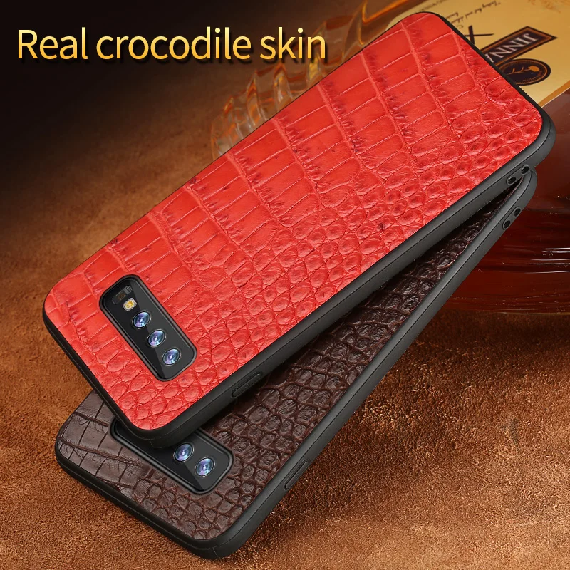 Luxury Genuine Leather case For Samsung Galaxy s10 9 8 7 6 plus Shockproof Crocodile funda back cover Note a50 |