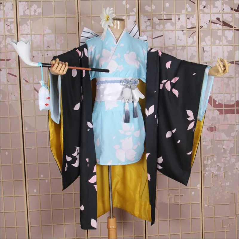 Onmyoji SR Yan Yanluo Новый Косплей Костюм японское кимоно костюмы на Хэллоуин униформа