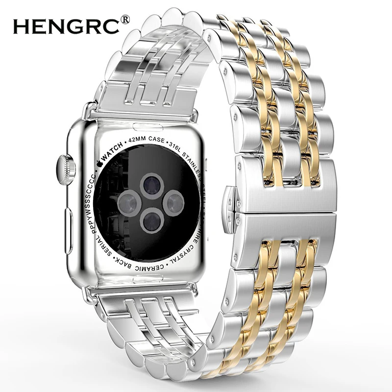 Ремешок для часов из нержавеющей стали ремешок IWatch Apple Watch 38 мм 42 металлический с