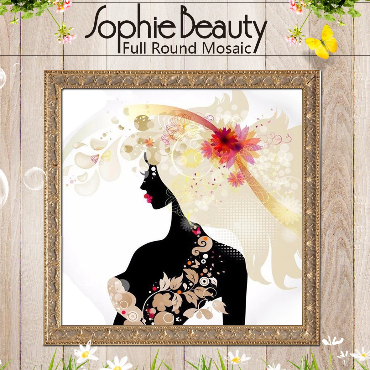 Картина из страз сделай сам Sophie Beauty вышивка крестиком 5D полностью круглая бисера