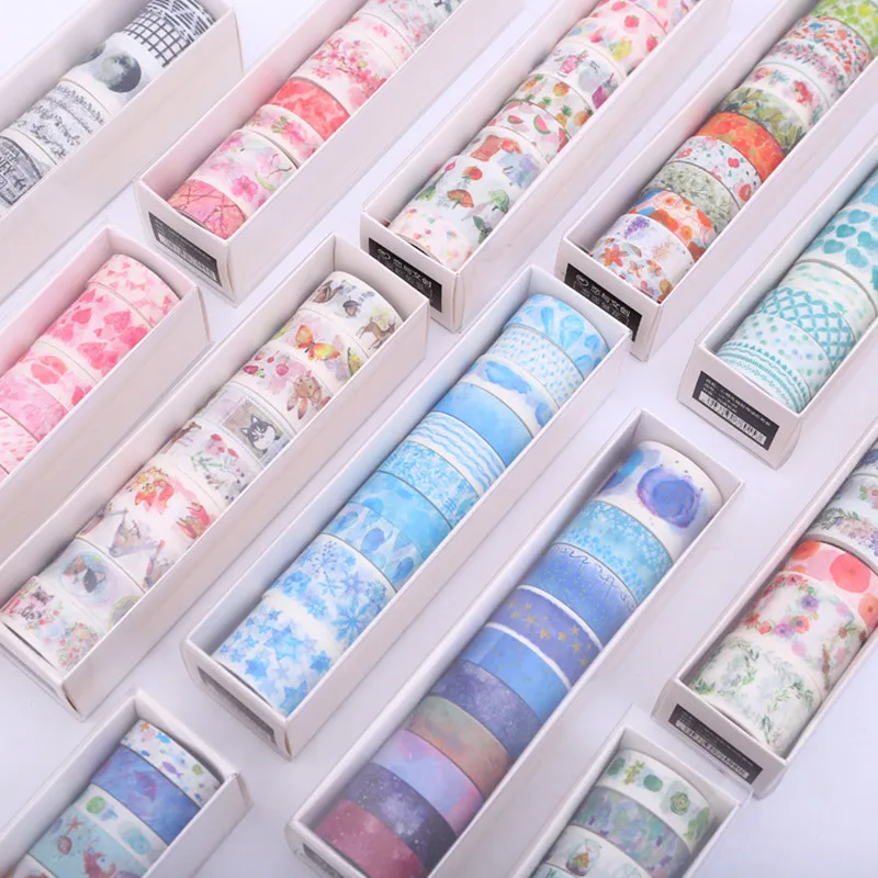 10 шт./компл. лента washi сердце изоляционная лента Рождественский washitape Kawaii Канцелярские Скрапбукинг washi papeleria Школьные Инструменты