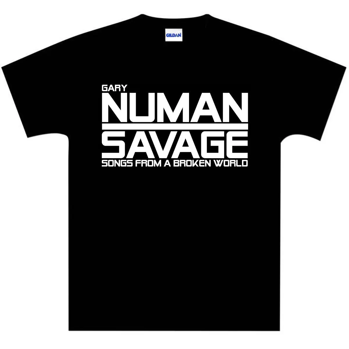 Мужские короткий рукав Футболка Гэри Нуман (Tubeway армия) Savage песни из Broken World новый|