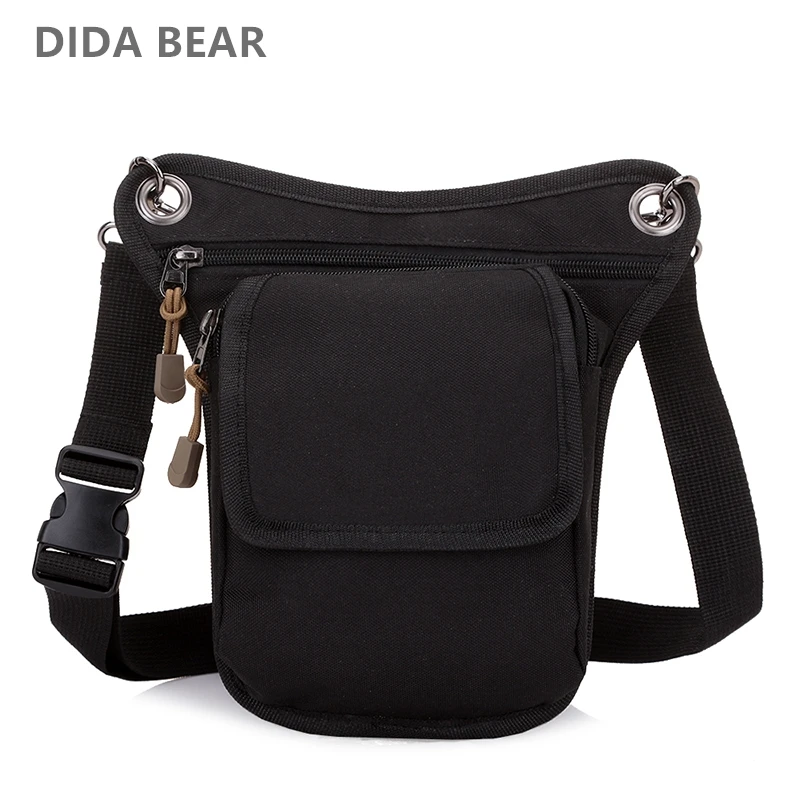 Мужская Холщовая Сумка DIDA BEAR черная или хаки многофункциональная