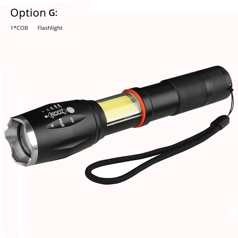 COB Led вспышка светильник L2/T6 Lanter фонарь скрытый флэш-светильник задний супер магнит дизайн 18650 батарея для велосипеда светильник - Испускаемый цвет: Option G