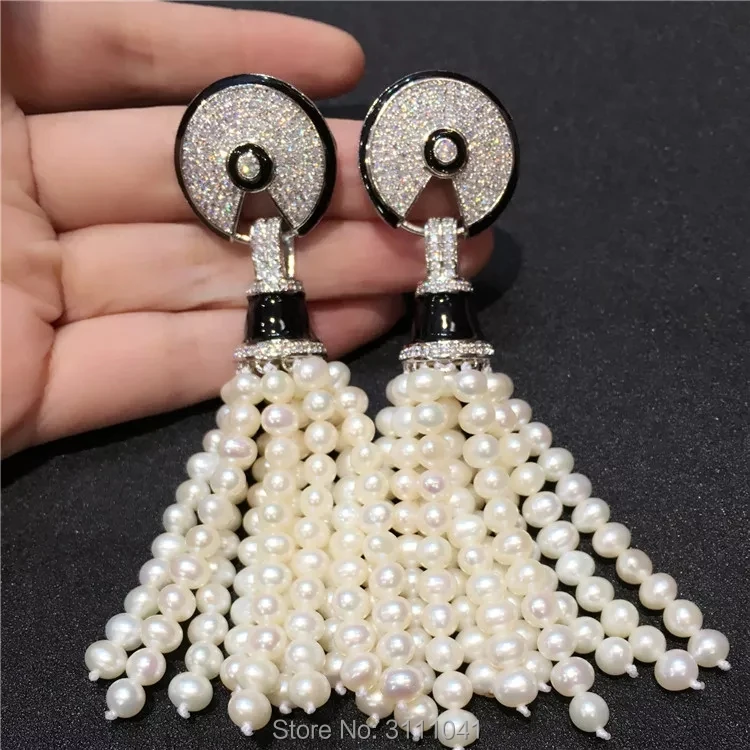 

Серьги с пресноводным жемчугом, круглые, 3-5 мм