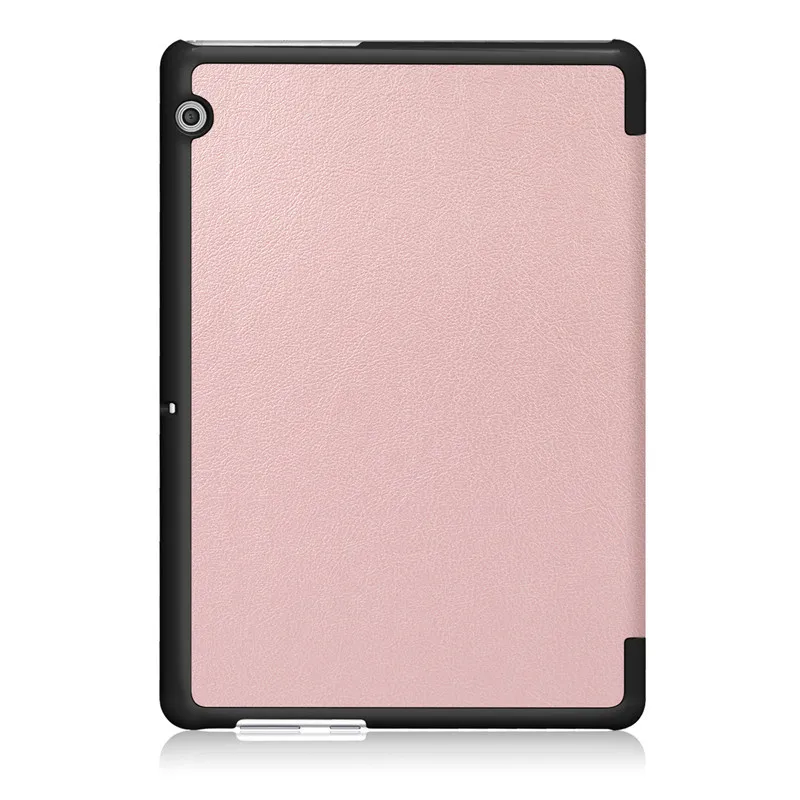 Rose gold Чехол-книжка из искусственной кожи для huawei MediaPad T3 10 AGS-W09 AGS-L09, чехол для планшета Honor Play Pad 2 9,6+ пленка+ стилус - Цвет: Rose gold
