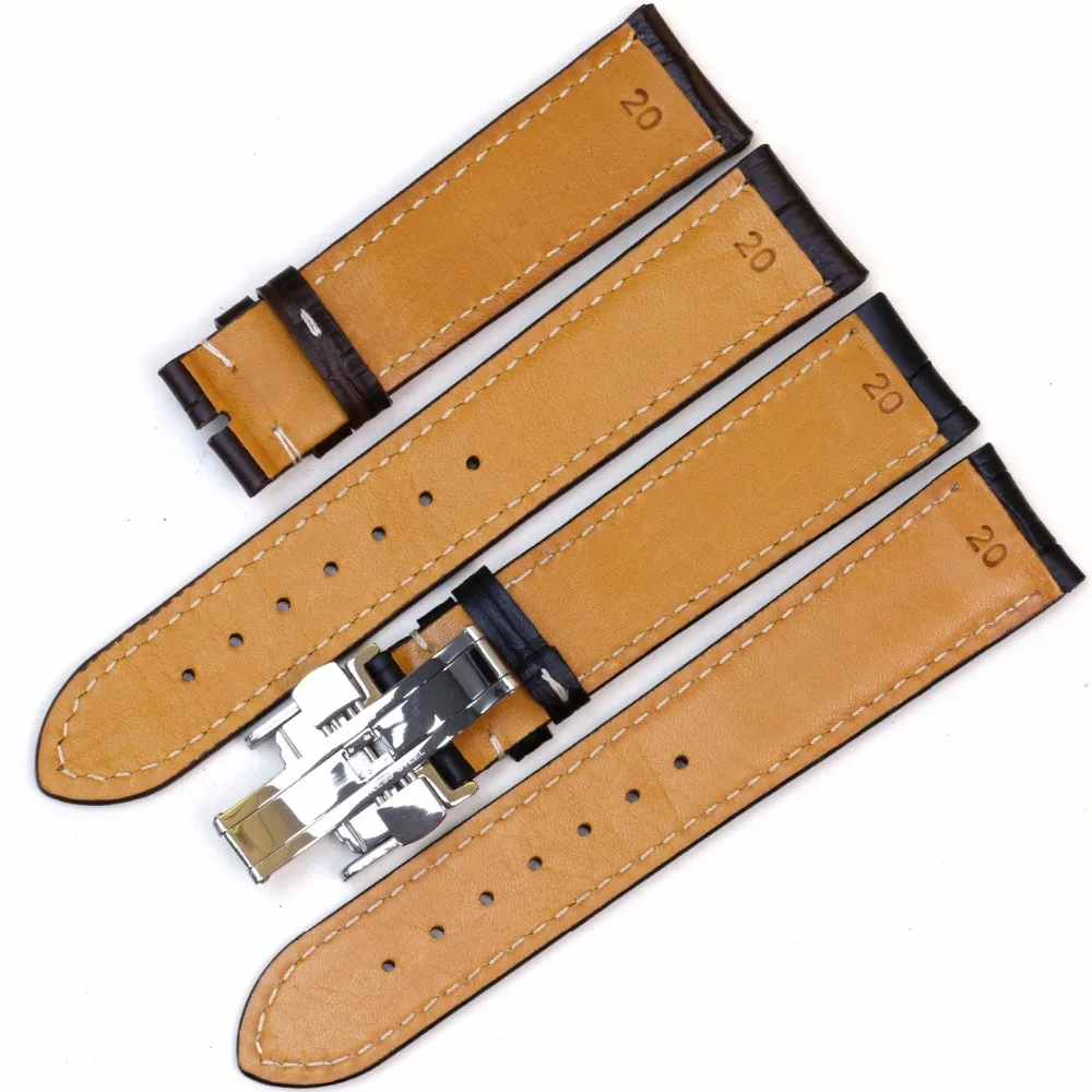 

Pesno New Arrived 14 18 19 20 21mm Men and Women Genuine Leather Buckle Strap Charm Watch Band for Longines Master Collection
