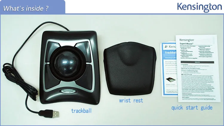 Kensington Original Trackball Expert mouse оптическая USB для ПК или ноутбука(большое кольцо для прокрутки шариков) с розничной упаковкой