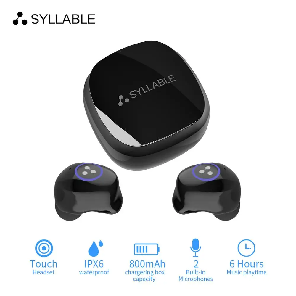Оригинальные сенсорные Bluetooth наушники SYLLABLE SD16 V5.0 TWS True беспроводные стерео Touch