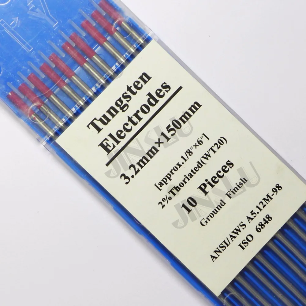 Бесплатная доставка WT20 2% Красный наконечник 1/8 &quot3 2*150 мм Tig Торий Вольфрамовый