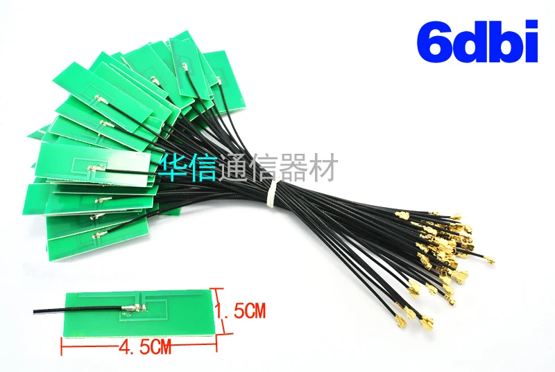 

5 шт./лот, 2,4G 6dbi плоскостная антенна, wifi модуль антенны, встроенный PCB антенна с высоким коэффициентом усиления, разъем IPX