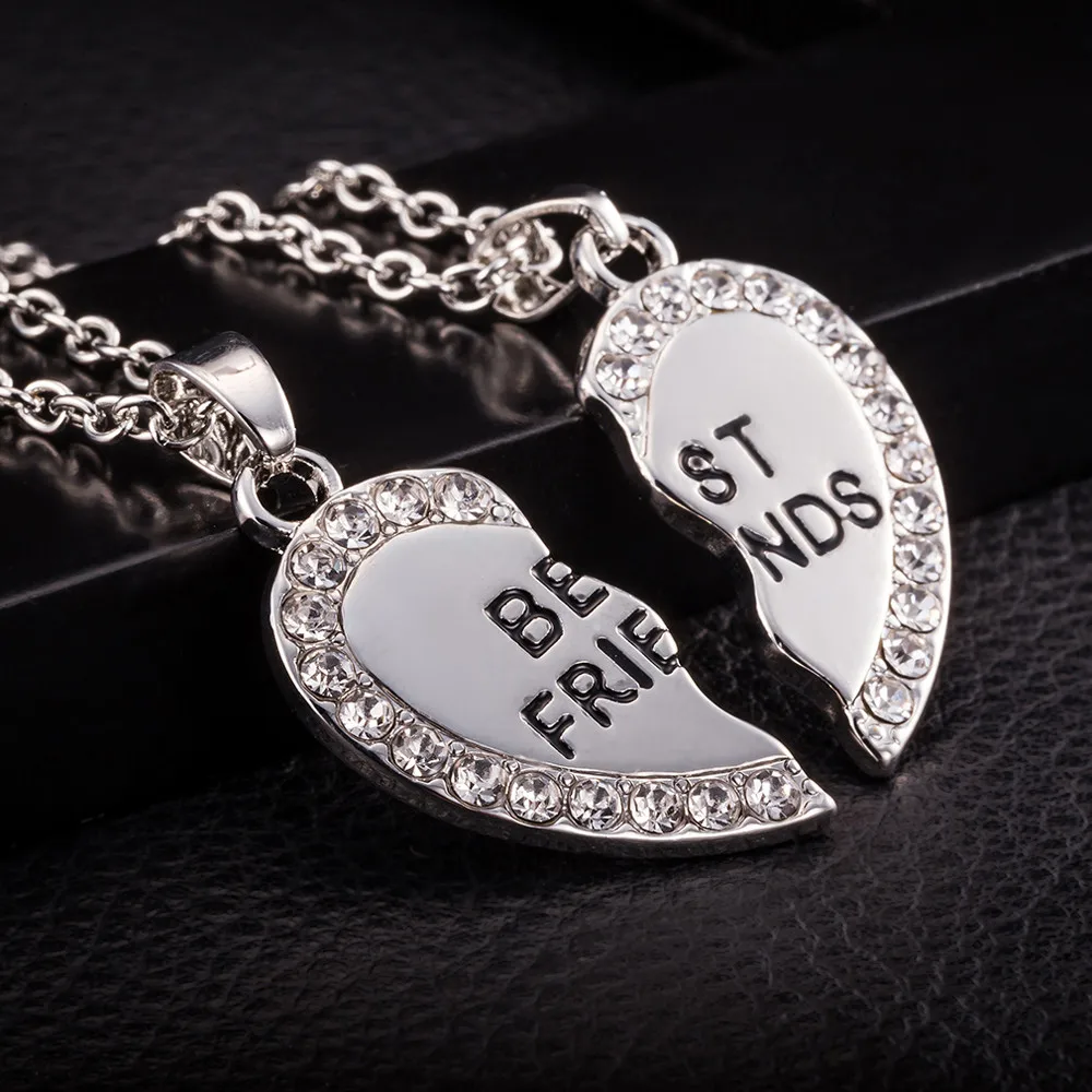 Ожерелье унисекс Best Friend Forever для мужчин и женщин кулон в виде сердца чокер