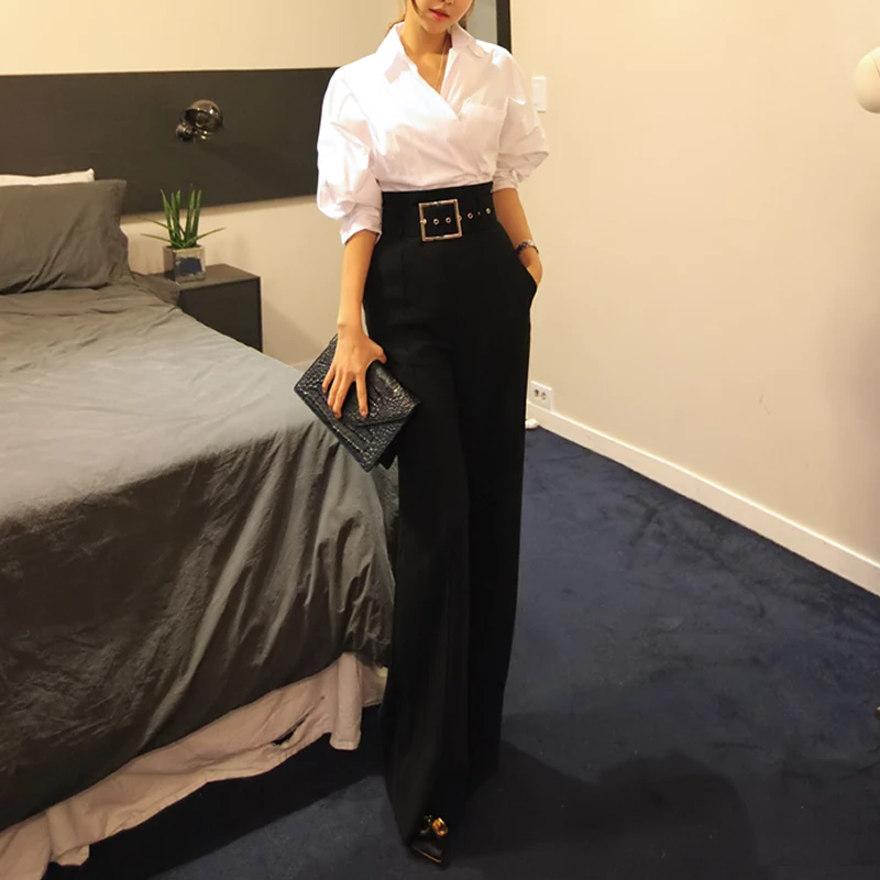 Профессиональные Костюмные брюки весна осень 2020 модные темпераментные с высокой