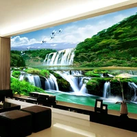 custom 3d wall murals wallpaper painting hd waterfall nature landscape living room sofa tv backdrop bedroom photo wall paper 3d