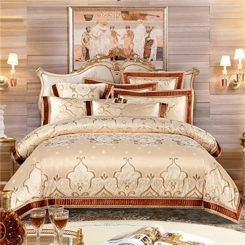 7 Новое поступление queen King size сатин-жаккард постельное белье Роскошные свадебные постельных принадлежностей подшивки Pillowcases38 - Цвет: 7
