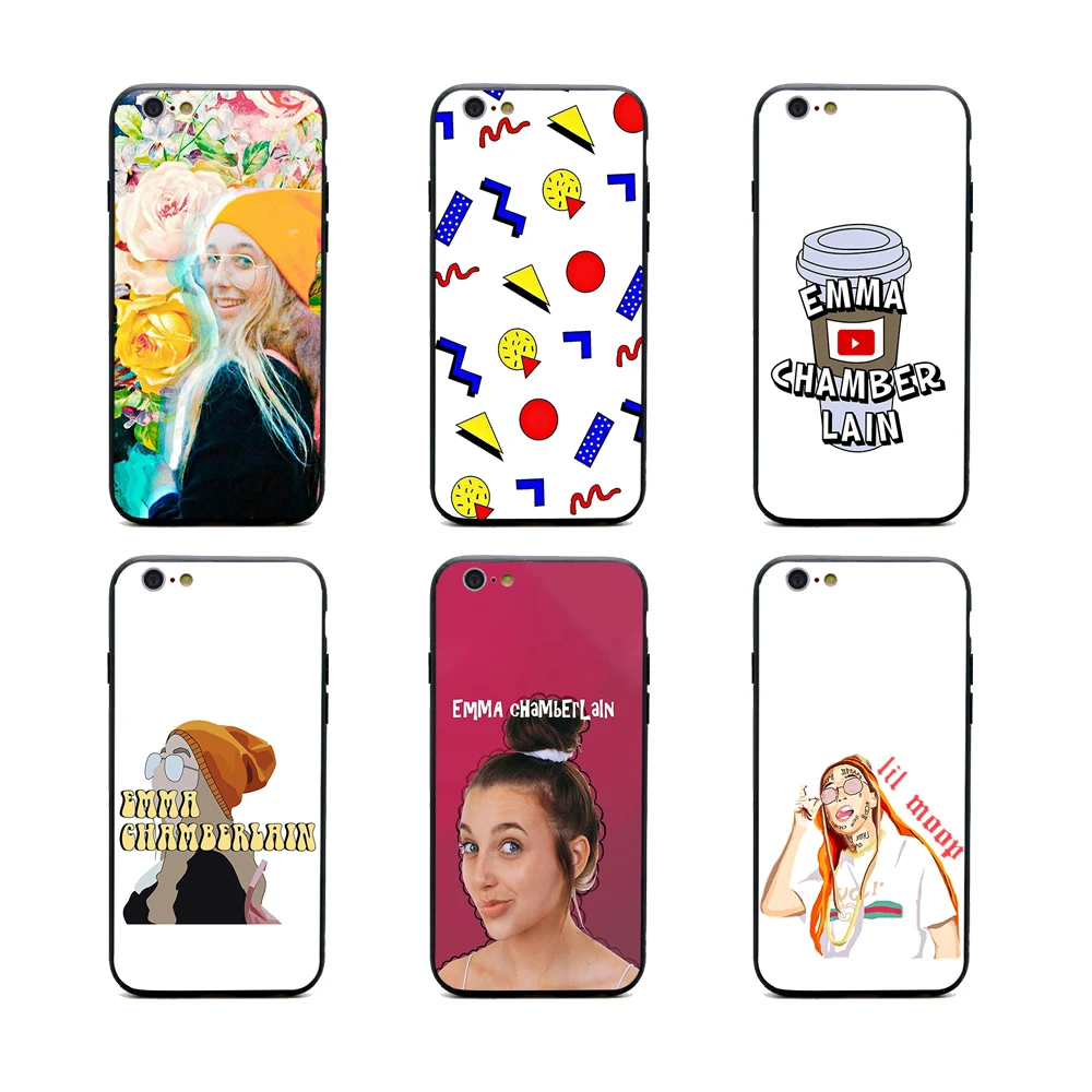 Эмма шамберлен мягкий силиконовый черный чехол для телефона iPhone XR XS Max 6 7 8 plus 5 5S 6s