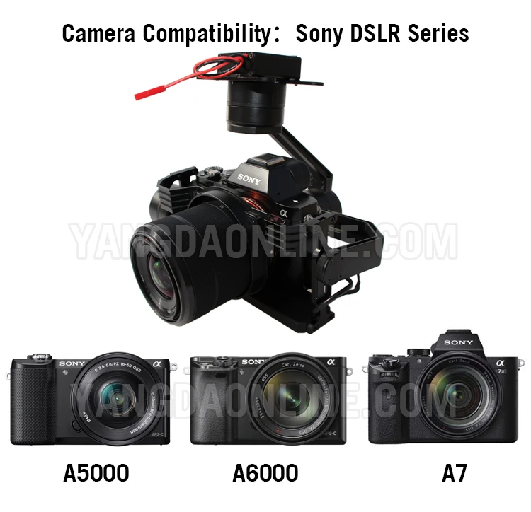 Z6K Pro Drone Gimbal для SONY A6000 A7 DSLR камера с зумом и триггером для камеры Drone 3Aixs Высокая стабилизированная