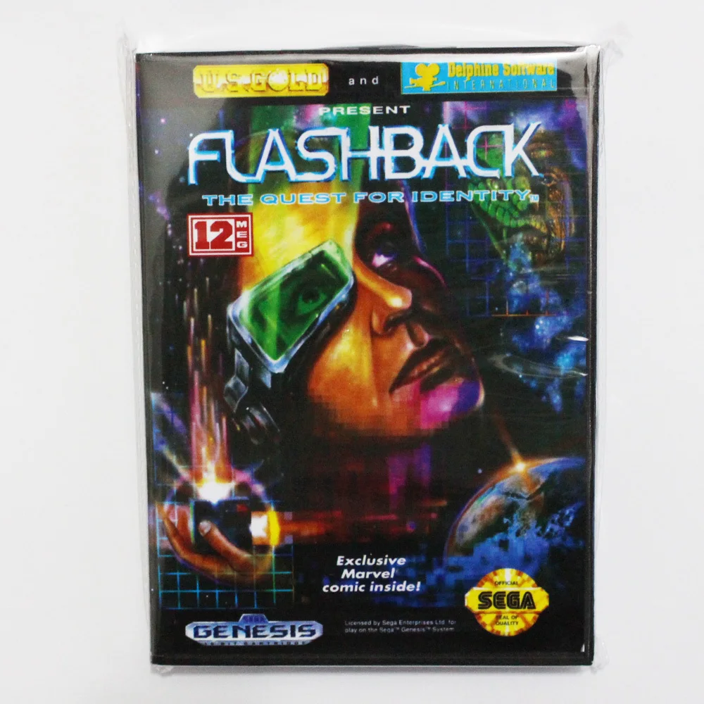 Игровой картридж Flashback 16 бит игровая карта MD с розничной коробкой для Sega Mega Drive