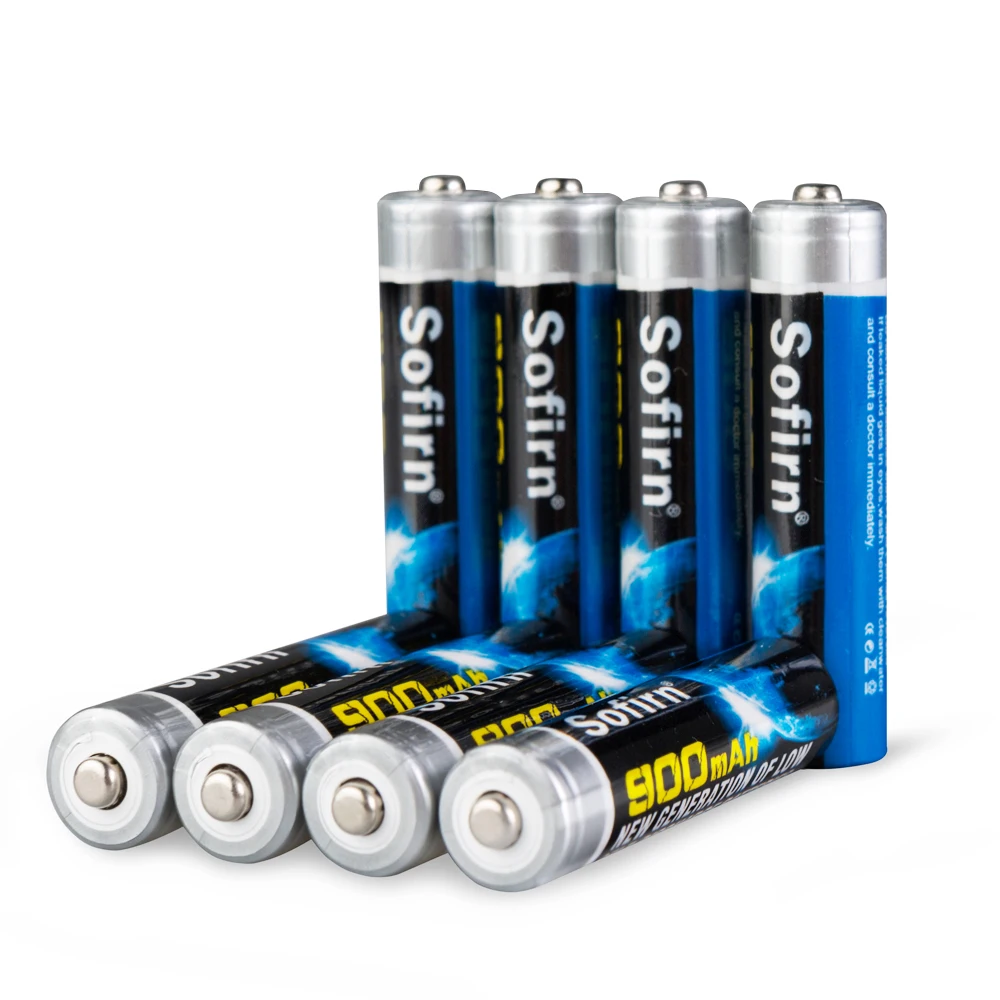 Sofirn 8 шт AAA батареи 900mah Ni-MH 1,2 v 3A перезаряжаемые батареи с коробкой для хранения защита от перезаряда экологически чистые