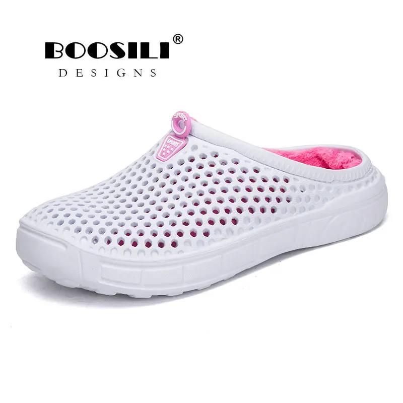 Сандалии женские из ЭВА Классические босоножки на резинке бархатная теплая