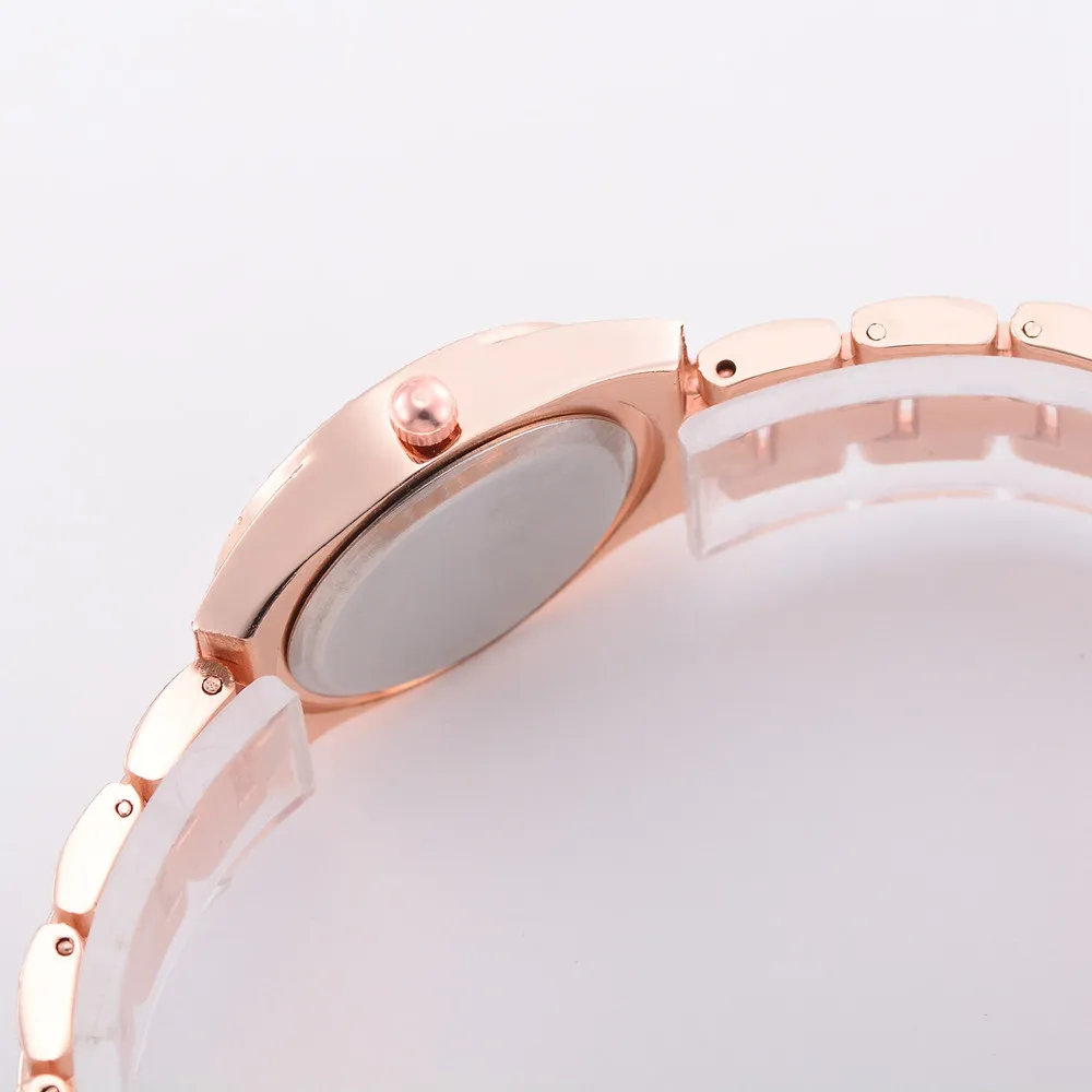 Montre femme Роскошные модные женские элегантные кварцевые часы с покрытием из розового золота, стразы, браслет, ЖЕНСКИЕ НАРЯДНЫЕ часы