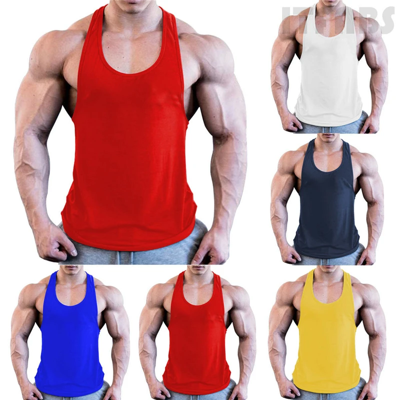 

Gym Men Muscle Sleeveless Tank Top Bodybuilding Sport Fitness Workout Vest
