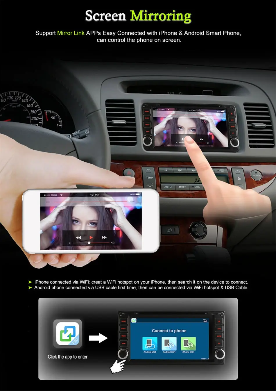 Ownice C500 Android 6.0 2G RAM car dvd player for Toyota Hilux VIOS Old Camry Prado RAV4 Prado 2003-2008 with 4G LTE Network
