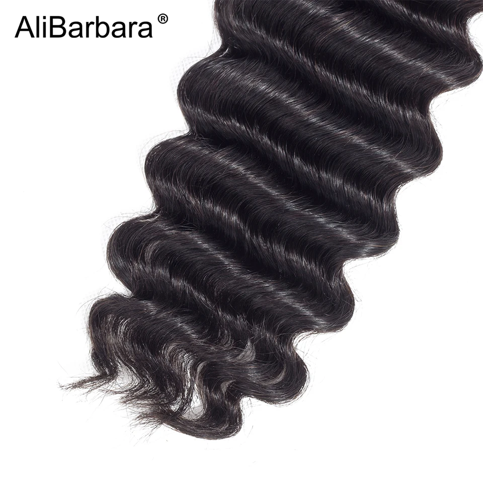 Волосы AliBarbara перуанские свободные глубокие пряди волос Remy человеческих 4 для