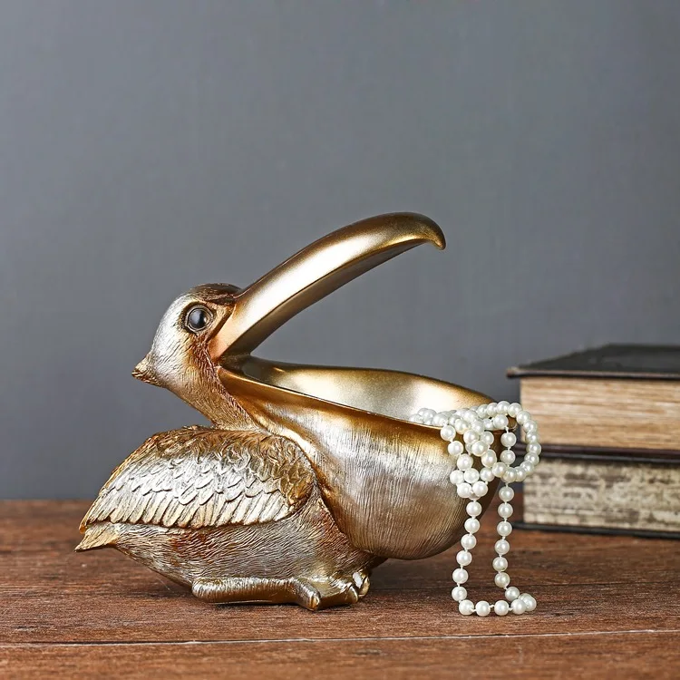 Nordic Toucan Ornament Decoration Jewelry Key Storage Resin Big Bird Crafts Decoration Livingroom Entrance Office Table statue