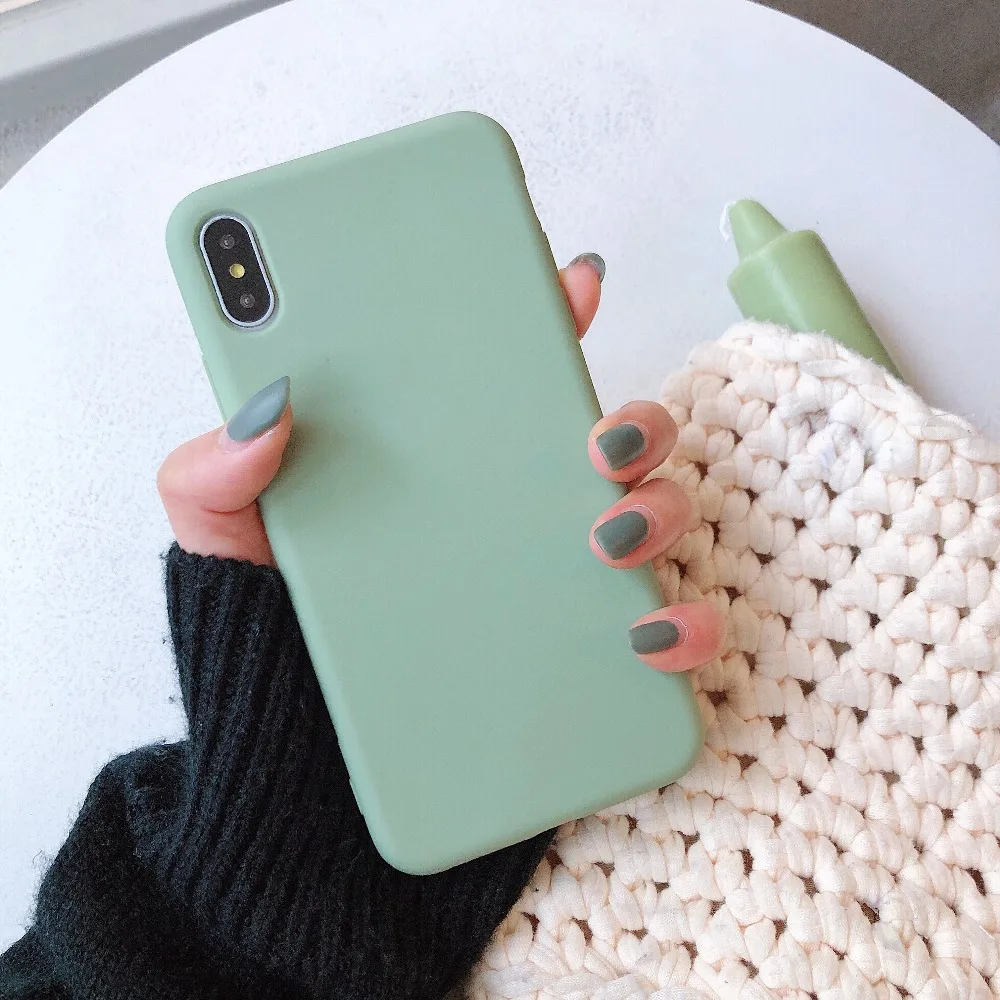 Модный чехол ярких цветов для iPhone 12 11 Pro X XS Max XR 6 6S 7 8 plus светло розовый мягкий