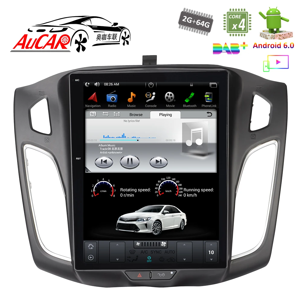 Автомагнитола Tesla Style 10 4 дюйма с GPS навигацией мультимедийной системой Bluetooth Wi Fi 4G