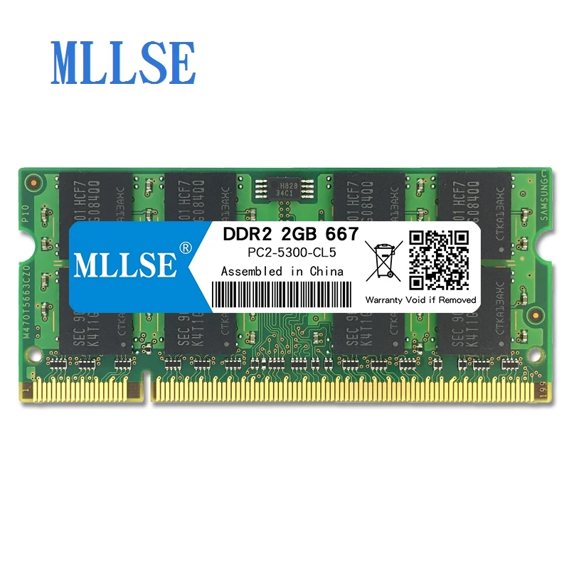 Mllse ноутбук Sodimm Ram DDR2 2GB 667mhz 800mhz 1 8 V память для ноутбука PC2-6400S 200pin без ECC RAM memoria |