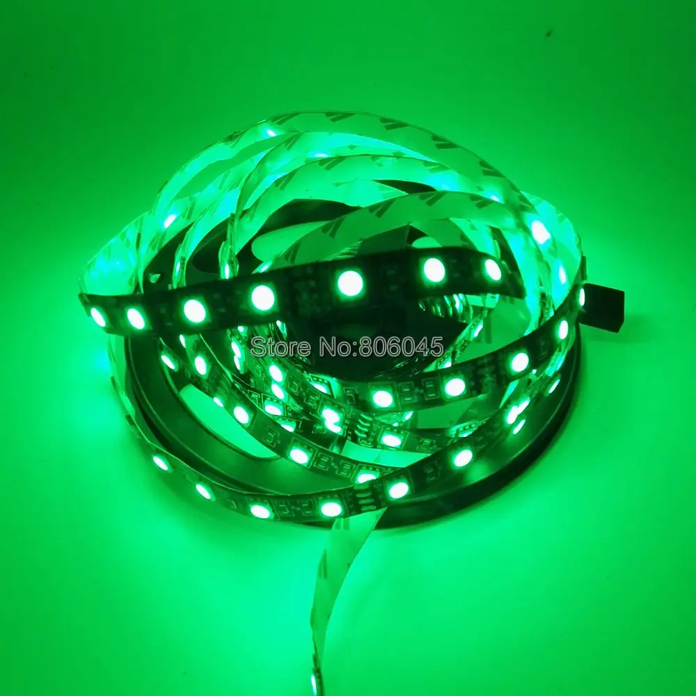 5050 Черный полоса пропускания pcb 5 м/лот 60 Светодиодный/M DC12V IP65 Водонепроницаемый или IP20 Non-Водонепроницаемый белый/теплый белый/RGB 5050 Светодиодные ленты e