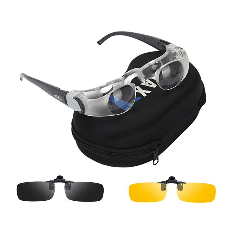 Reading glasses Лупа близорукая Рыбалка поляризационные очки Открытый близорукость бинокль телескоп спортивные очки для чтения клип на солнцезащитные очки T4 - Цвет: Reading glasses