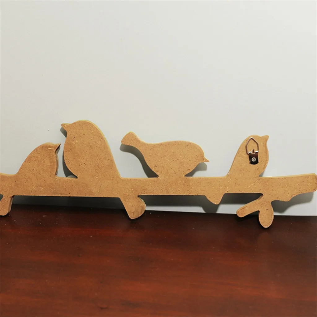 Деревянная настенная вешалка для птиц одежды шапка органайзер ключей