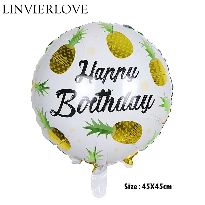 Большой Золотой Ананас Фрукты фольги шары Globos вечерние принадлежности Гавайский